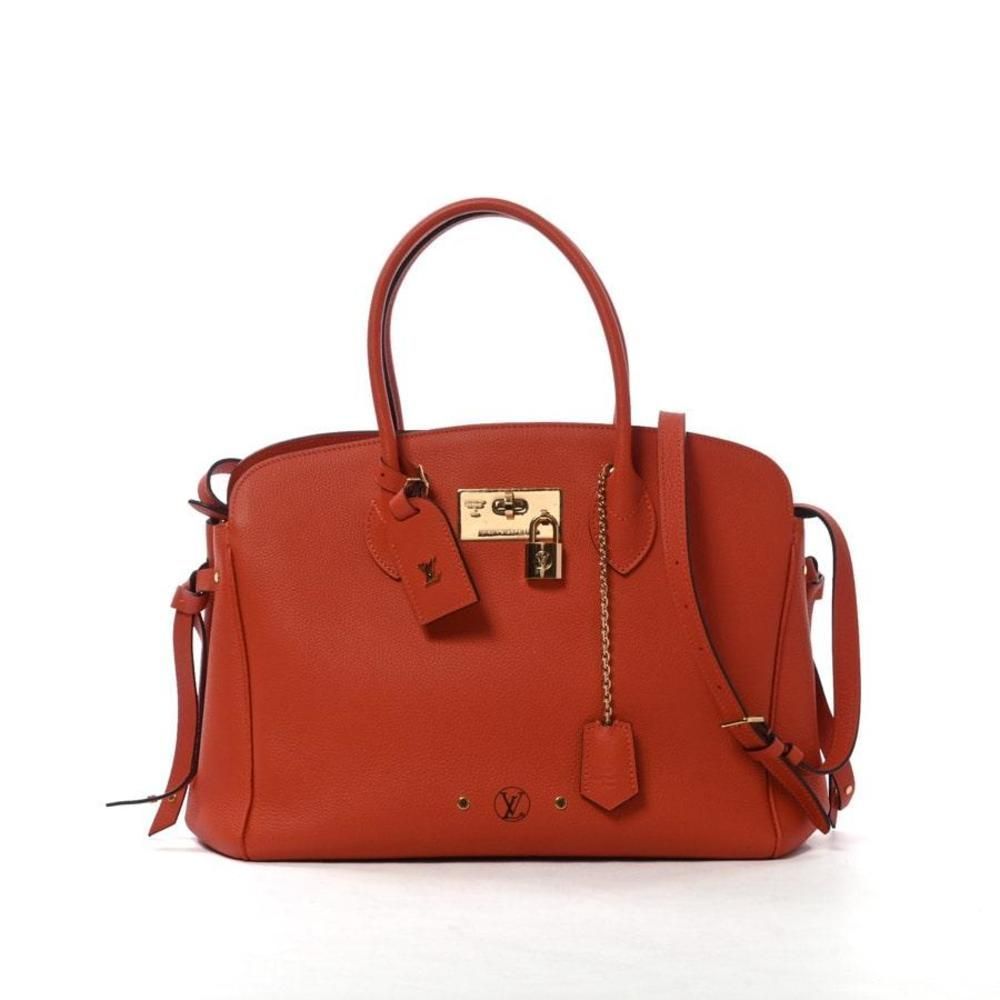 Louis Vuitton Mira MM Handbag Kataoshi Leather Orange